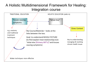 A Holistic Multidimensional Framework - integration course